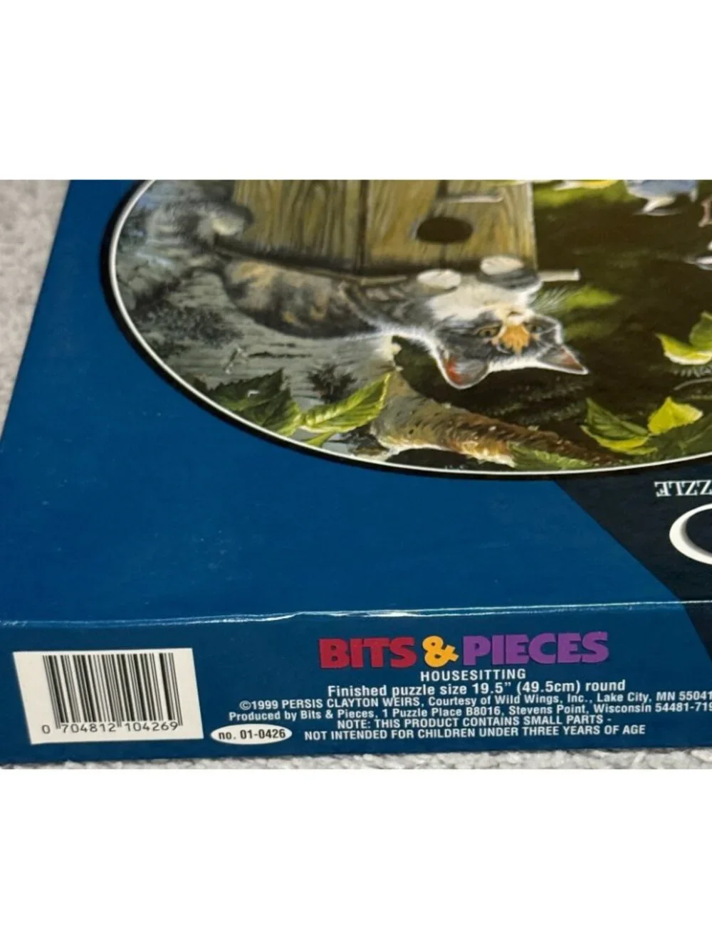 Vintage 1999 Jigsaw Puzzle Bits & Pieces 500 Piece Puzzle House Sitting Cat Bird